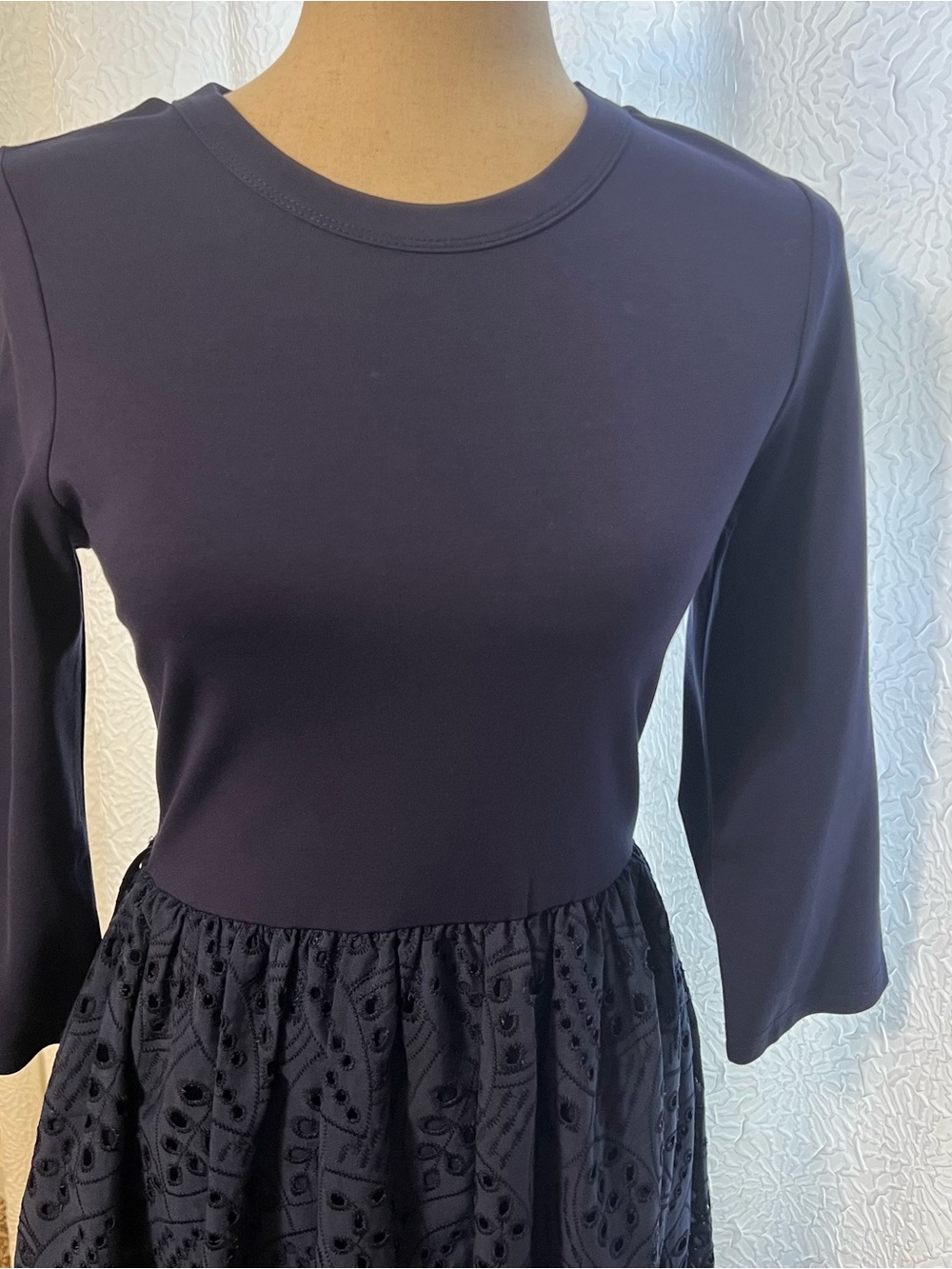 Grace Karin Navy Long Sleeve Fit-and-Flare Dress